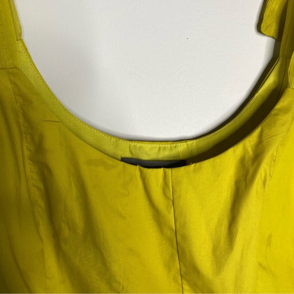 πͺ² NWT Anthropologie Sunday in Brooklyn chartreuse peplum ribbon XL tank top - Picture 4 of 10